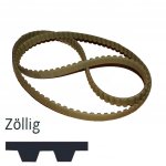 Toothed belt inch profile