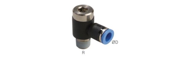 L-push in fittings, with internal hex, standard