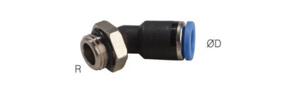 Push-in fittings 45°, mini