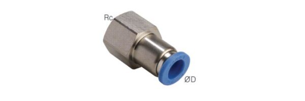Push-in fittings with internal thread, mini