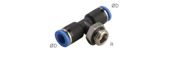 TE-push-in fittings with cylindrical thread, standard