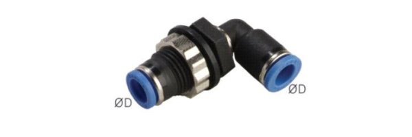 Elbow-Bulkhead push-in connectors, mini