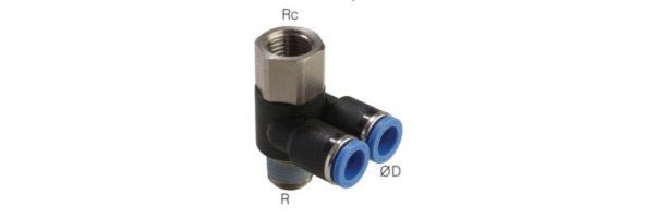 Y-push-in fittings with internal thread, standard