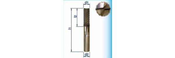 Diamond toothing transverse section for grooves