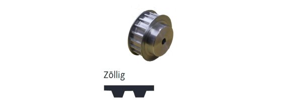 Toothed belt wheel inch profile