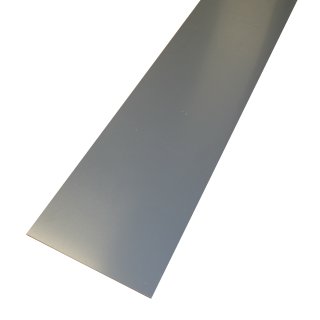 PVC Platte hart dunkelgrau, Stärke  1 mm, Breite  50 mm, Länge wählbar ± 5mm