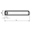 Hexagon socket set screw DIN913 M5x 8 flat point 10x