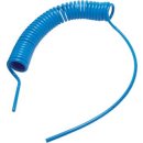 PUR-Spiralschlauch 4 x 2 mm,blau, 2 mtr. Arbeitslänge