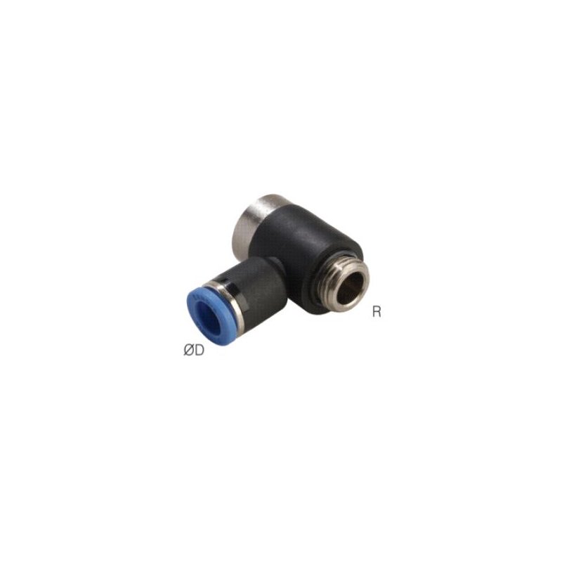 IQS L - Winkel - Steckverbindung mit langem Stecknippel 10 mm IQS-Standard