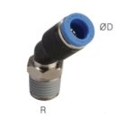 45°-Steckanschluss R 1/4"-4mm,IQS-Standard