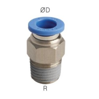 Gerader Steckanschluss NPT 1/2"-1/2" (12,7 mm), IQS-Standar