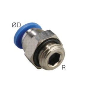 Gerader Steckanschluss G 1/8"-4mm, IQS-Mini