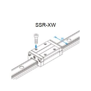 THK Führungswagen SSR20XW1SSC1 - Stahlschlitten