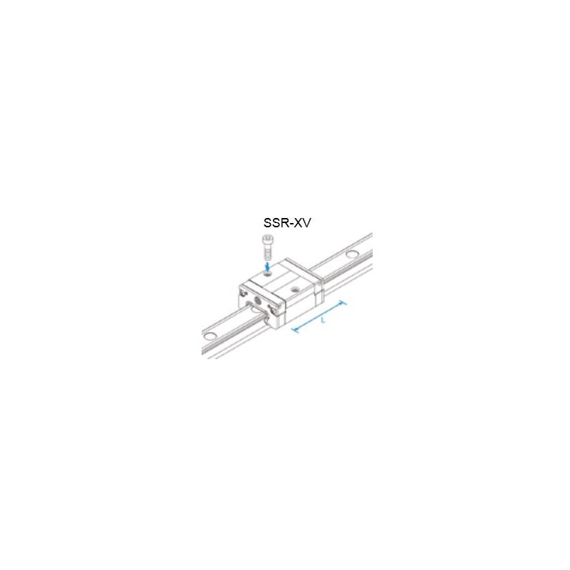 THK miniature-carriage SSR25XVM1SSC1 – steel sled