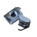 Slot nut, Profil8 thread M6 - swiveling with spring plate