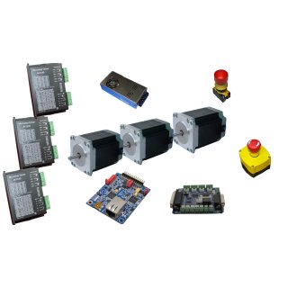complete CNC-control USB for 3 axes + 3 motors 3 Nm incl. Software