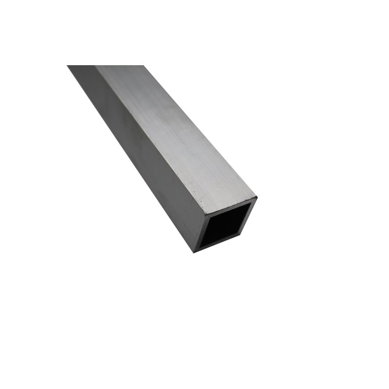 Aluminium Vierkantrohr, Oberfläche silberfarbig eloxiert 10 x 10