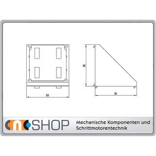 bracket P10 90x90 with fixing sets