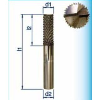 VHM-HSC-endmill diamond toothing/transverse section for grooves Ø 2 mm