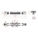 Linear axis W40-06 / length 400 mm / toothed belt