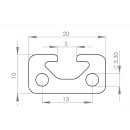 Profile 20x10 per meter +/- 5 mm, I-Type, slot 5