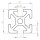 Profile 20x20 per meter +/- 5 mm, I-Type, slot 5