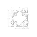 Profile 40x40 per meter +/- 5 mm, I-Type, slot 5