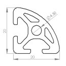 Alu-Profil 5 R20-90°, je m +/- 5 mm