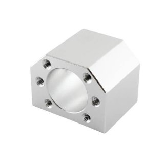 Mutternhalter DSGH für Kugelgewindespindel 16 mm – Aluminium, silber
