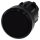 Drucktaster, 22 mm, rund, Kunststoff, schwarz, Druckknopf, flach, tastend