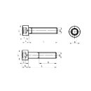 cylinder head screw M 6 x 6 DIN912/ISO4762