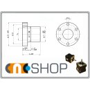Trapezgewindemutter  22x10 (P5) rechts Automatenstahl...