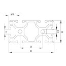 Alu-Profil 6 30x60 leicht, I-Typ, je m +/- 5 mm