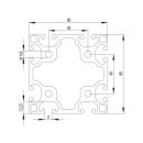 Profile 80x80 leicht - 100 mm I-Type, slot 8