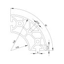 Profil 8 40x40 R40-80 90°, I-Type, Zuschnitt 100 mm