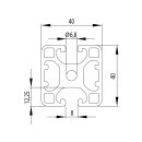 Profil 8 40x40 2N 180° leicht, I-Type, Zuschnitt 100 mm