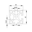 Profile 40x40 2N 90° leicht - 100 mm I-Type, slot 8