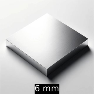 Aluminium Platte AlMg4,5Mn feinst gefräst  6 mm, Länge und Breite wählbar, Alu, je Stk.