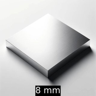 Aluminium sheet AlMg4,5Mn - surface finely milled 8 mm - width and length choosable