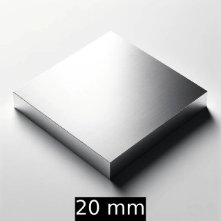 Aluminium Platte AlMg4,5Mn feinst gefräst 20 mm, Länge und Breite wählbar, Alu, je Stk.