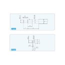 Kugelgewindespindel DM 16 mm, 10 mm Steigung, Länge  600 mm, Enden bearbeitet