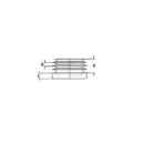 Lamella plug square 20/20 x 0,8-3 PE, black