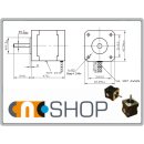 Schrittmotor SY42STH33-0406B – NEMA 17 0.4A 33mm