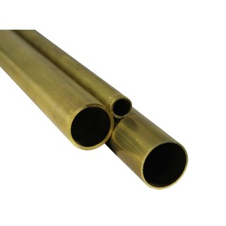 Brass round tube  15,0 x 1,0 mm, 100 mm ± 5mm