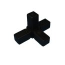 Connector, T-shape with outlet for aluminium tube 25 x 25...