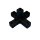 Steckverbinder, Kreuz mit Abgang f. Alu-Rohr 25x25x1,5 mm,  PA schwarz, Halbschalen