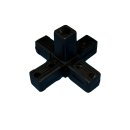 Connector, cross shaped with outlet for aluminium tube...