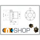 Trapezoidal nut 10x02 right hand, ready-to-install...